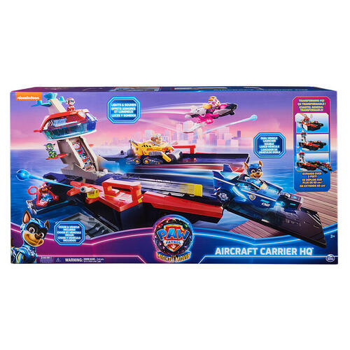Paw Patrol The Mighty Movie Aircraft Carrier HQ