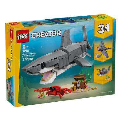LEGO Creator 3 in 1 Fierce Shark with a Treasure Chest 31381