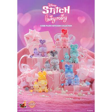 Hot Toys ฮอท ทอยส์ Cosbi Disney Stitch Lovey Rosey Plush Keychain - Blind Box (1 Pc)