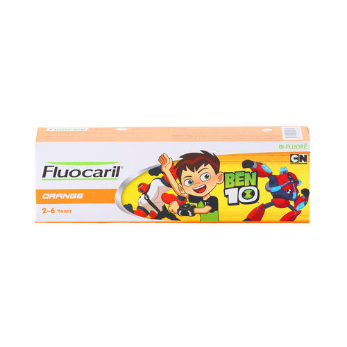 Fluocaril ฟลูโอคารีลคิดส์ ยาสีฟัน 2-6 ปี ส้ม 65กรัม