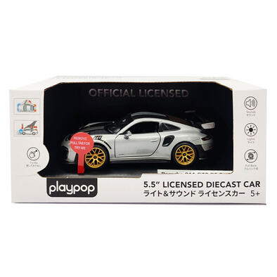 playpop 5.5" License Diecast Car - 1:28 Mini Cooper With Charging Station (Light & Sound)