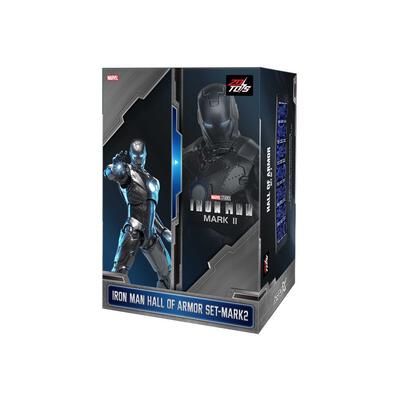 ZD TOYS Iron Man MK2 Scale 1/10 (7 inches) Figure in Hall of Armor Set
